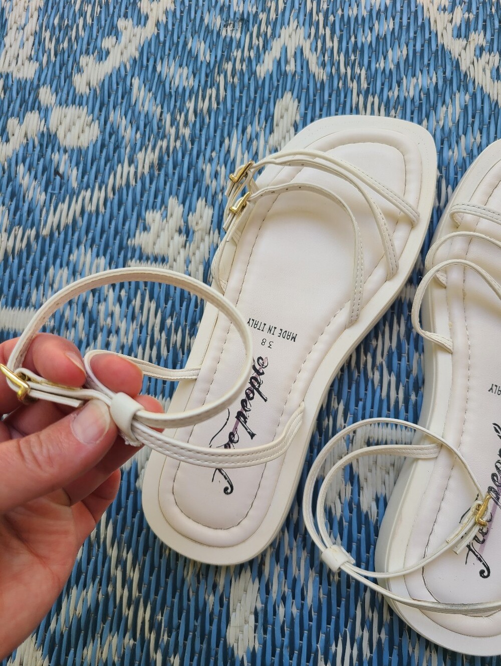 Free People Fionna Strappy Platform Sandals With Adjustable Ankle And Square Toe - Picture 9 of 10